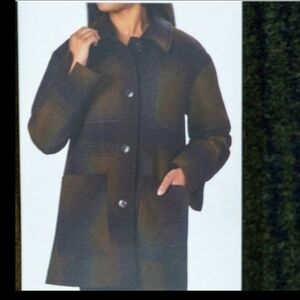 Pendleton Ladies' Wool Topper Coat in Green Plaid NWT